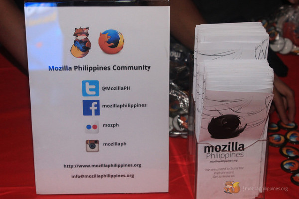 MozillaPH pamphlets and booth signage for Social Media Day MNL 2014.