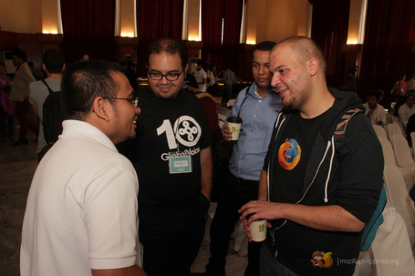 Chatting with fellow Mozillians from the Middle East.