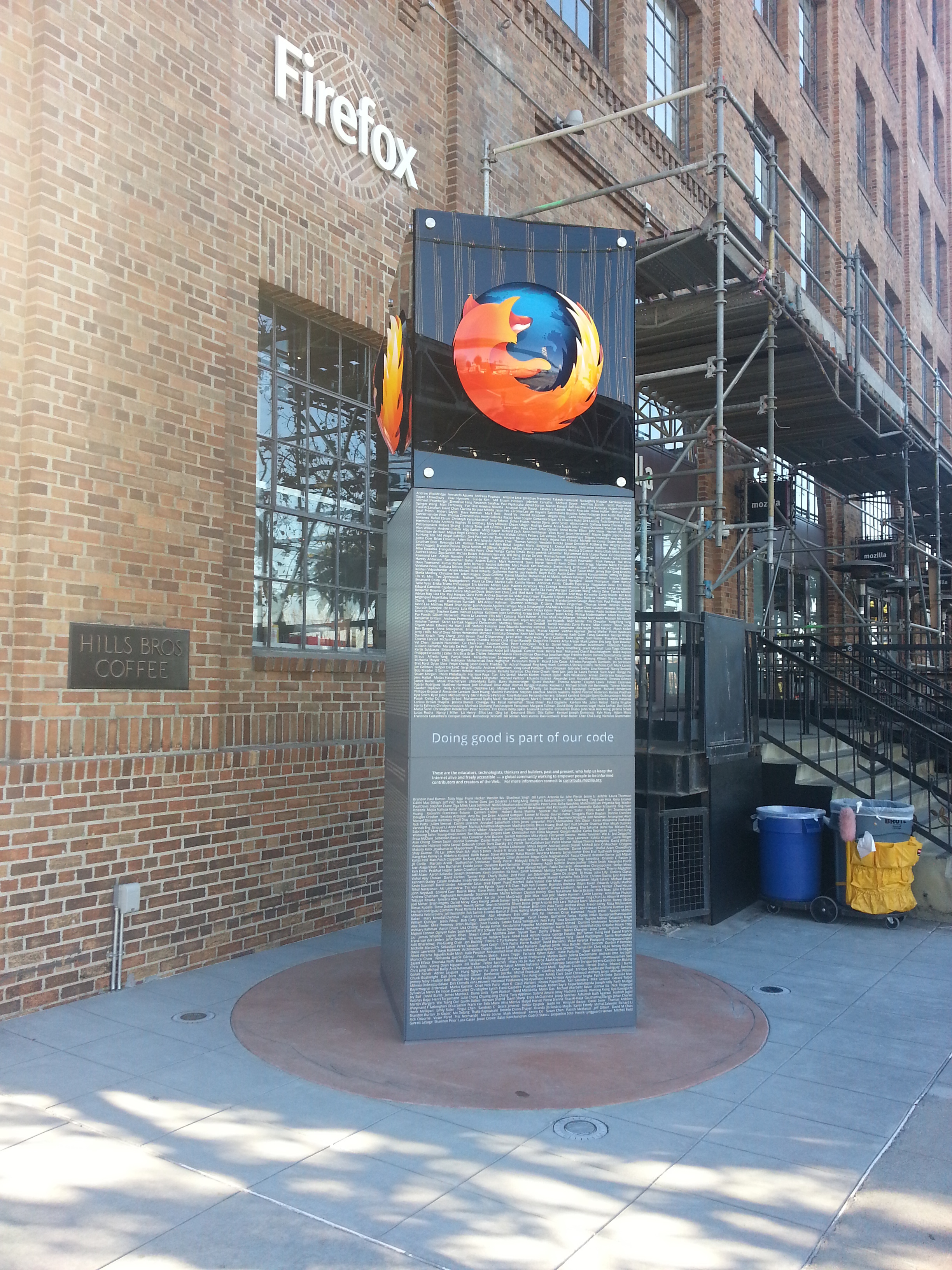 The Mozilla Firefox Monument in San Francisco