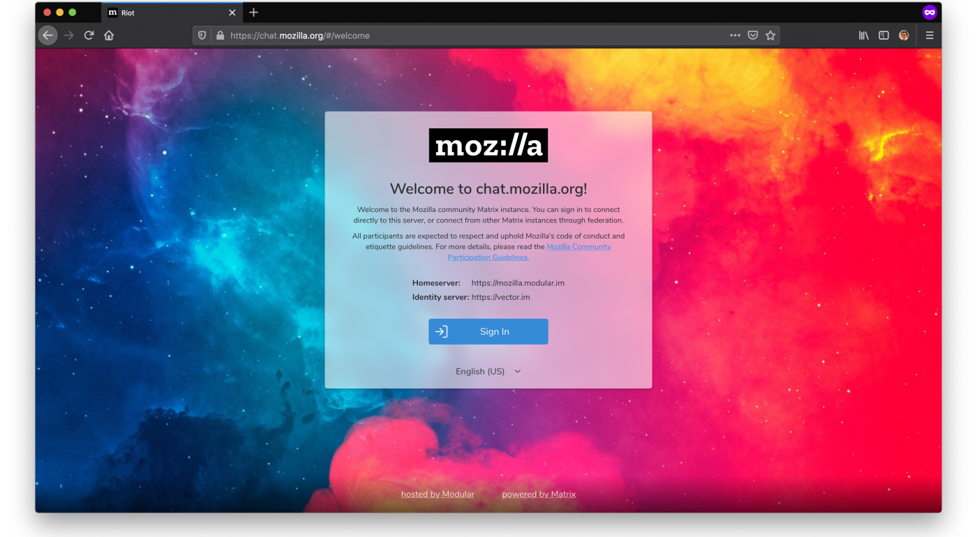 Mozilla chat