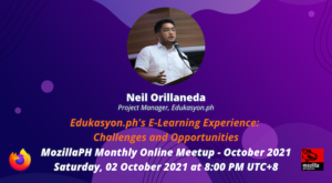 MozillaPH Monthly Online Meetup for October 2021