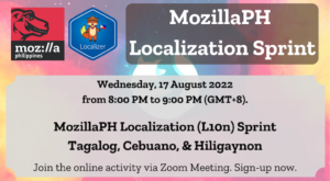 MozillaPH Localization Sprint for August 2022